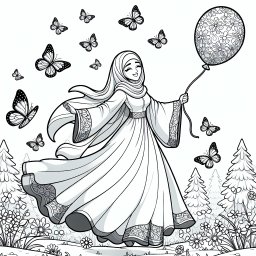 Fröhliche Lehrerin - #Winterlehrerin #Ballonfreude #KreativeGeschichten #Morgenzauber #Ausmalspaß