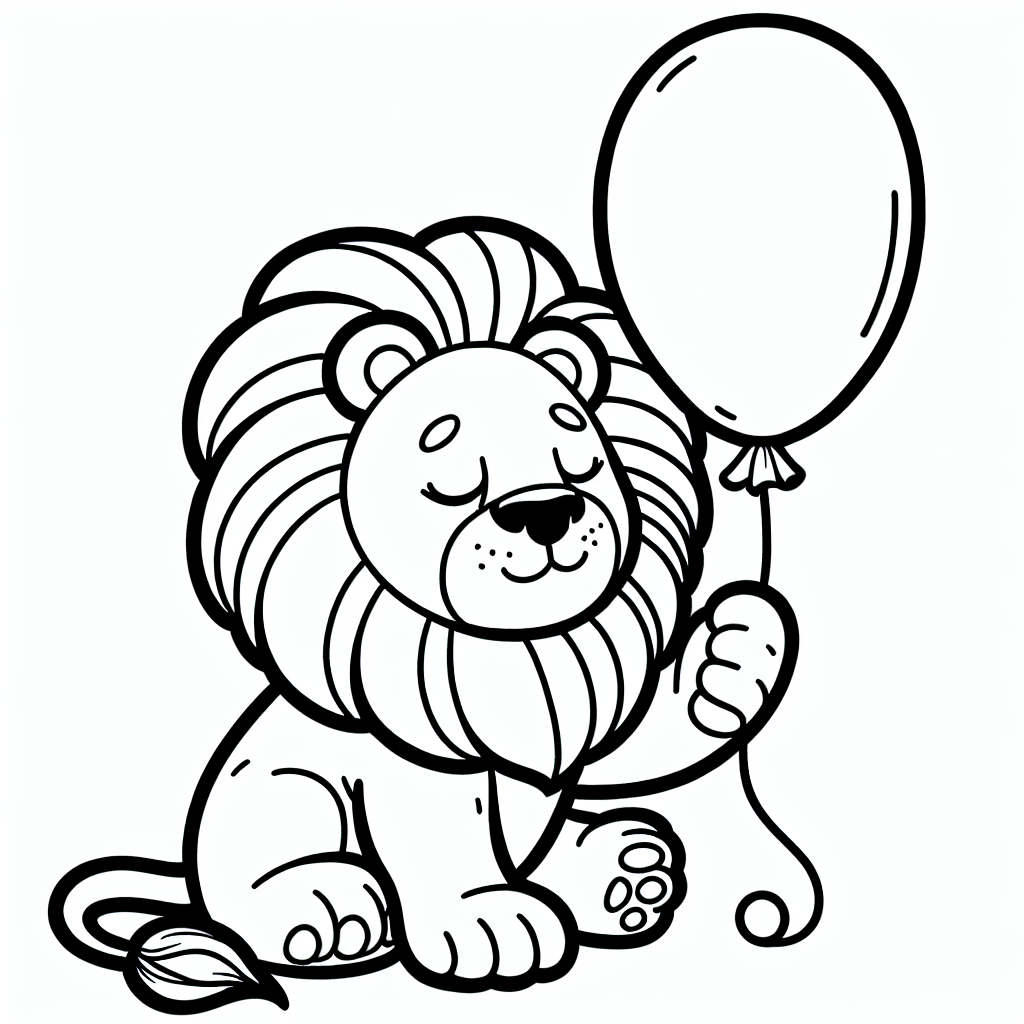 Tauche ein in die magische Welt der Tiere und erlebe ein einzigartiges Abenteuer mit unserem friedlichen Löwen, der fröhlich einen bunten Luftballon in der Pranke hält! Dieses bezaubernde Ausmalbild mit klaren schwarzen Linien lässt dich in die weiten Steppen der Savanne reisen, wo unser Löwe, der König der Tiere, für einen friedlichen Moment die Jagd und das mächtige Brüllen vergisst.
Stelle dir vor, wie seine prächtige Mähne im warmen Sonnenlicht glitzert und in den goldenen Tönen der Savanne leuchtet. Vielleicht ist unser Löwe gerade auf dem Weg zu einem lustigen Treffen mit seiner Löwenfamilie, um den Tag in der Wildnis zu genießen. Die Einfachheit und Süße dieses Cartoon-Bildes laden dich ein, deiner Fantasie freien Lauf zu lassen und den Löwen in den Farben deiner Träume zu gestalten.
Lass deiner Kreativität freien Lauf und verwandle das Bild in ein farbenfrohes Kunstwerk, das die Magie der Tierwelt lebendig werden lässt!