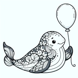 Fröhlicher Fisch – Tags: Meerestiere, Ausmalbild, Ozean, Unterwasserwelt, Kreativität.