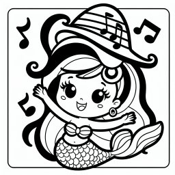 Melodische Meernixe - Tags: Meerjungfrau, Ozean, Muscheln, Schatz, Lied