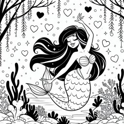 Tanzende Meerjungfrau im Winter - Meerjungfrau, Korallenriff, Unterwasserwelt, Muschel, Fischschwanz