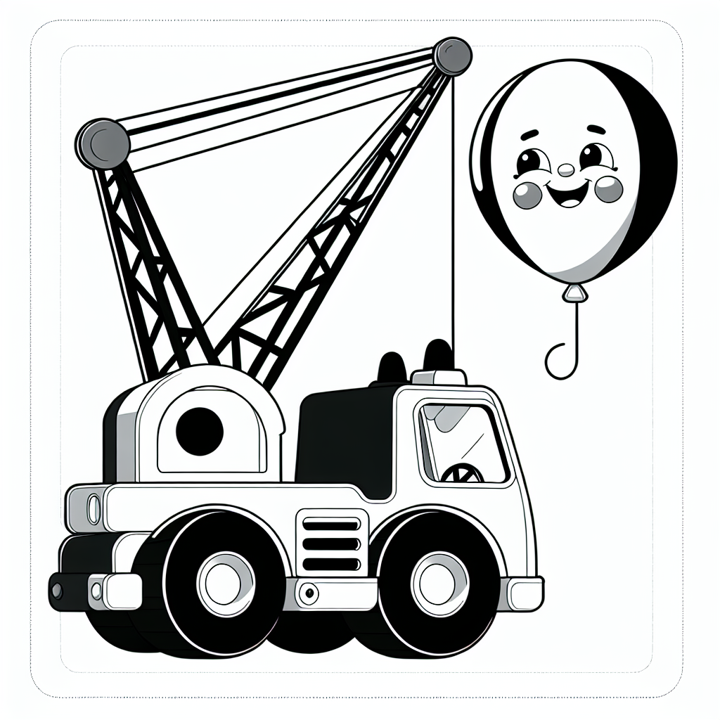 Tauche ein in die lebhafte Welt der Baustellen mit unserem fröhlichen Mobilkran, der stolz einen bunten Luftballon in die Höhe hebt! Um dieses Ausmalbild besonders strahlend und lebendig zu gestalten, beginne damit, dem Kran eine leuchtende Farbe zu geben. Klassische Gelb- und Orangetöne sind perfekt, um den Mobilkran zum Hauptdarsteller zu machen, aber du kannst ihn auch in Blau, Rot oder Grün gestalten, um ihm eine einzigartige Persönlichkeit zu verleihen.
Verleihe dem Luftballon strahlende Farben wie Rot, Blau oder Lila, um einen schönen Kontrast zum Kran zu schaffen. Du kannst den Hintergrund subtil mit Himmelblau ausmalen und einige weiße Wolken hinzufügen, um die Szene aufzulockern. Vergiss nicht, die Reifen des Krans in einem kräftigen Schwarz zu halten, während du die Metallteile in Grau oder Silber malst, um ihnen einen realistischen Glanz zu verleihen.
Ergänze die Szene mit kleinen Details wie winzigen Blumen oder Steinen am Boden in verschiedenen Farben, um der Baustelle Leben einzuhauchen. Mit ein bisschen Kreativität wird dein Bild zu einem fröhlichen Kunstwerk, das voller Leben und Farben steckt!