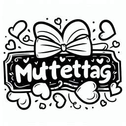 Herzliche Schleife – #Muttertag, #Ausmalbild, #Liebe, #Kreativität, #Überraschung
