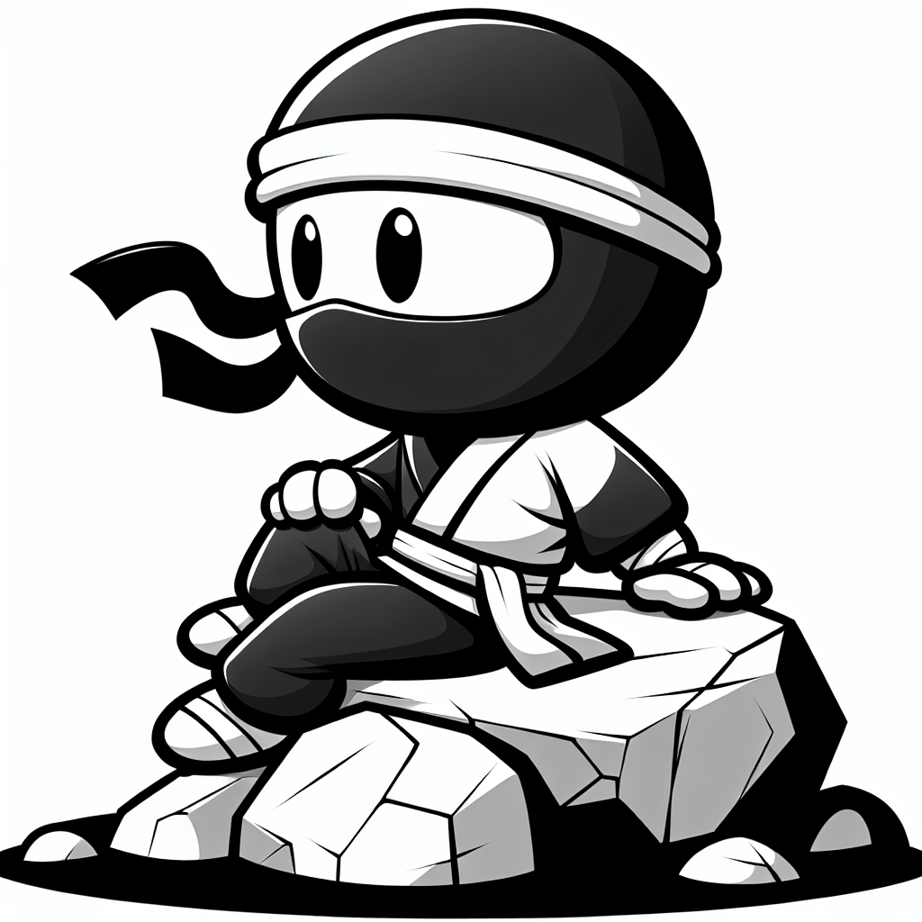 Lustiger Ninja - #Farbenfroh, #Ninja, #Ausmalbild, #Fantasie, #Kreativität
