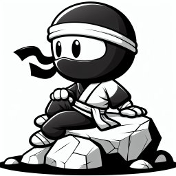 Lustiger Ninja - #Farbenfroh, #Ninja, #Ausmalbild, #Fantasie, #Kreativität