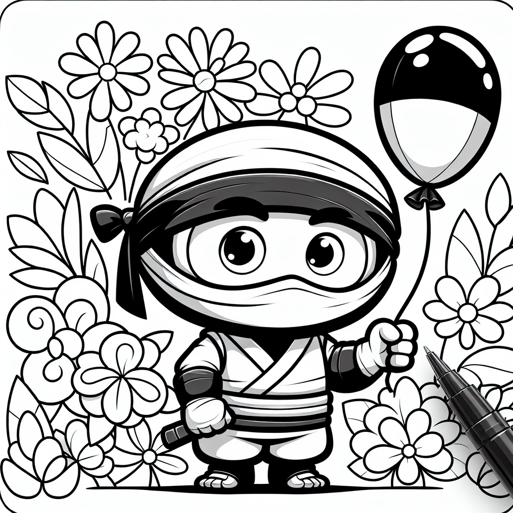 Neugieriger Abenteurer - #Ninja #Abenteuer #Kreativität #Ausmalbilder #Kinderaktivität