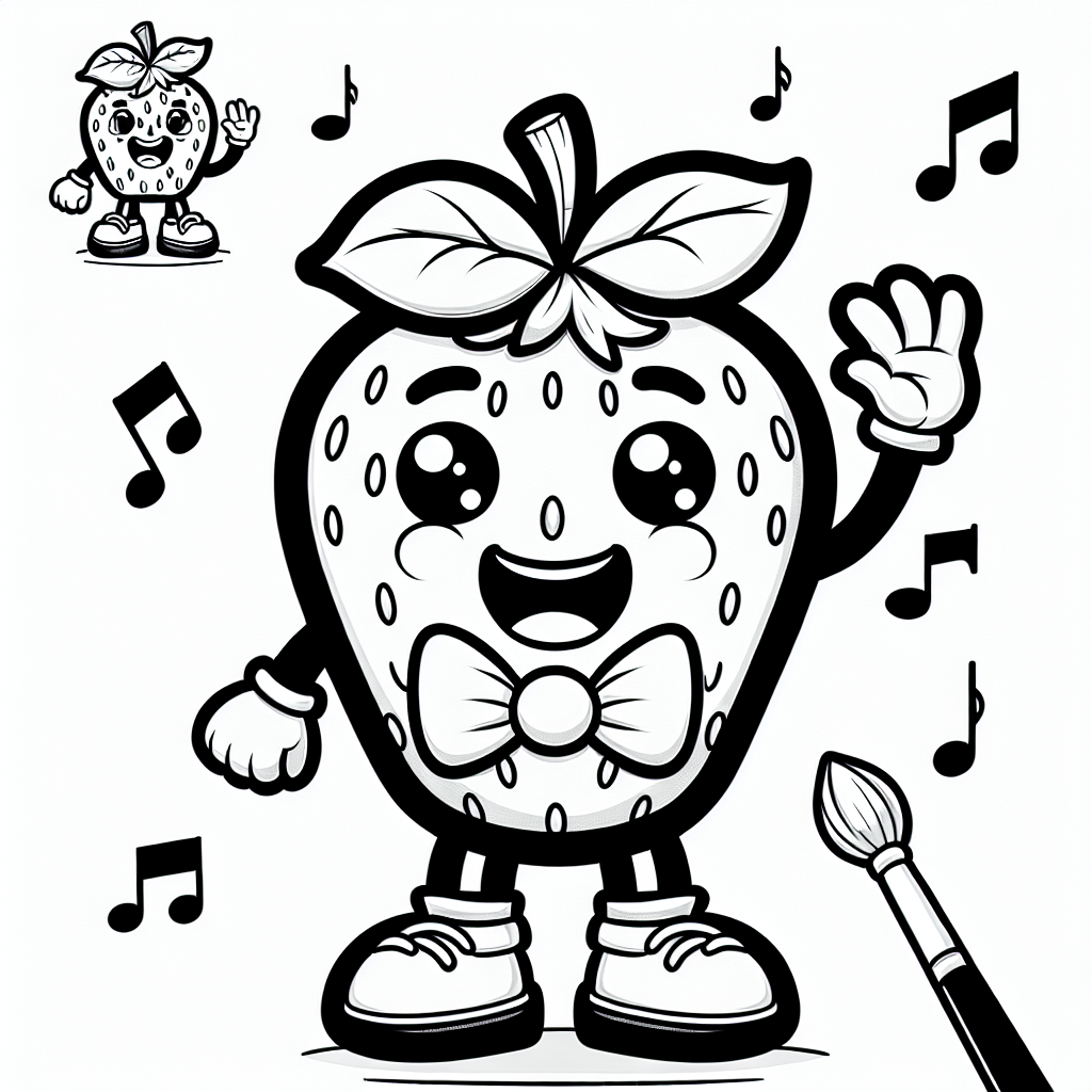 Musikalisches Gemüse - Tags: Ausmalen, Kreativität, Obst, Gemüse, Frische