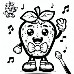 Musikalisches Gemüse - Tags: Ausmalen, Kreativität, Obst, Gemüse, Frische