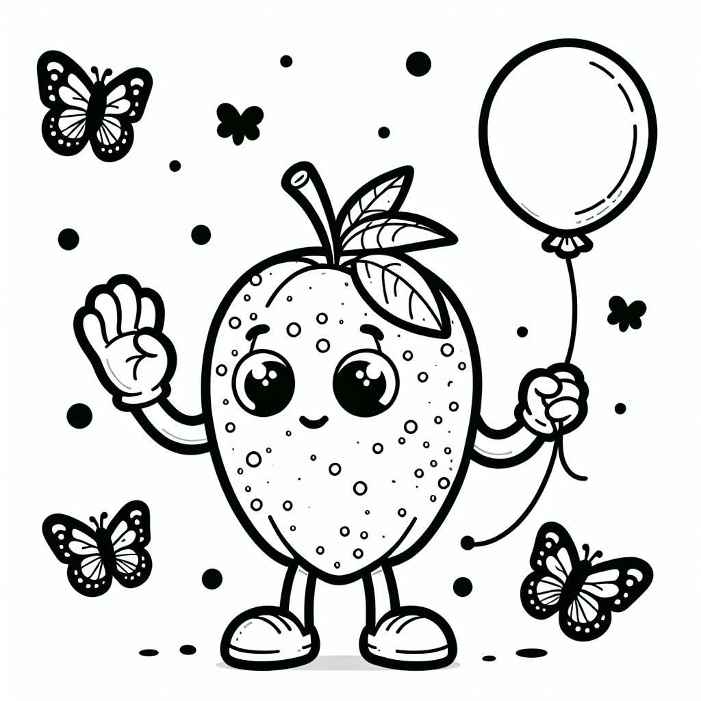 Neugierige Fruchtfantasie - #Frucht #Kreativität #Ausmalen #Schmetterlinge #Kinderaktivitäten
