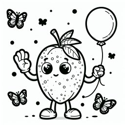 Neugierige Fruchtfantasie - #Frucht #Kreativität #Ausmalen #Schmetterlinge #Kinderaktivitäten