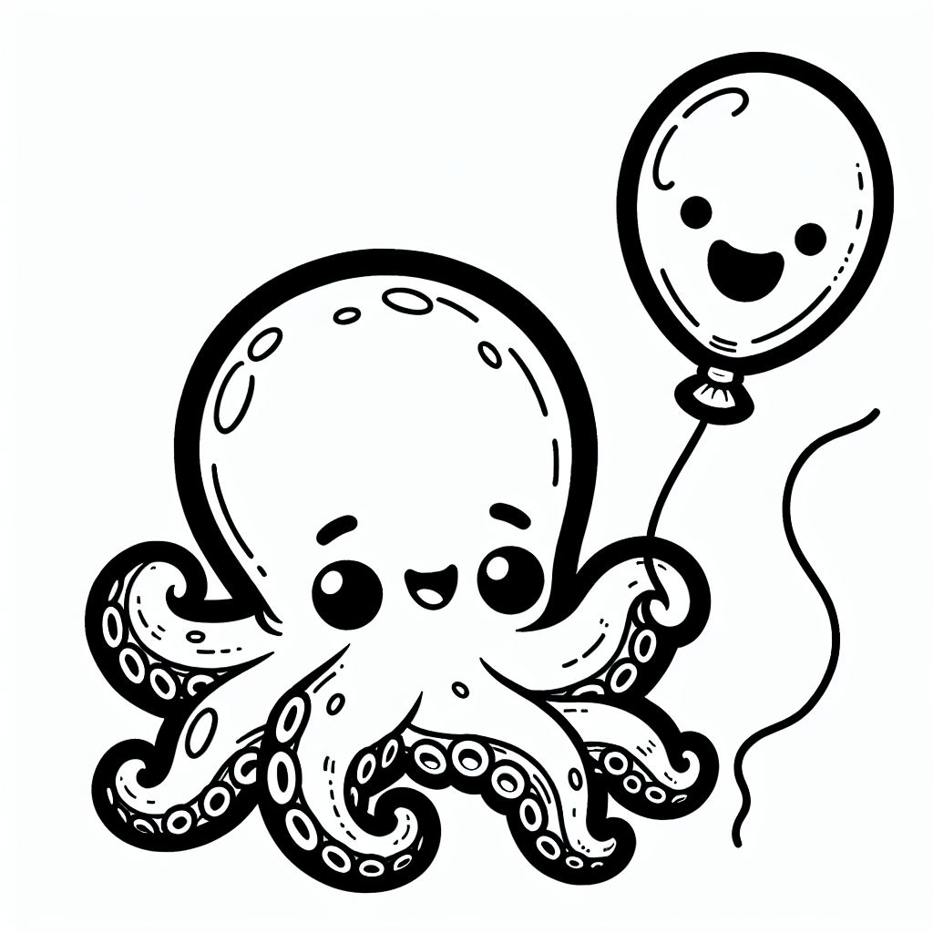 Willkommen in der farbenfrohen Welt des Ozeans! Hier triffst du auf einen fröhlichen Oktopus, der mit einem bunten Luftballon durch die Unterwasserwelt schwebt. Dieser Oktopus hat acht lustige Tentakel, die er geschickt bewegen kann, um durch das Wasser zu gleiten. Wusstest du, dass Oktopusse sehr schlau sind? Sie können spannende Tricks machen und wissen genau, wie sie sich am Meeresgrund verstecken können, indem sie Tinte spritzen!
Dein Ausmalbild hat große, klare Umrisse, die dir helfen, deine Lieblingsfarben zu verwenden. Soll der Oktopus lila oder orange sein? Und was ist mit dem Luftballon? Vielleicht ein leuchtendes Rot oder ein fröhliches Gelb? Deiner Fantasie sind keine Grenzen gesetzt! Lass den Oktopus und seinen Luftballon lebendig werden, während du mit Farben spielst.
Mini-Quiz:
1. Wie viele Tentakel hat ein Oktopus?
2. Was kann ein Oktopus verwenden, um sich zu verstecken?
3. Welche Farben möchtest du für den Luftballon verwenden?
Viel Spaß beim Ausmalen und Entdecken der zauberhaften Welt unter dem Meer!