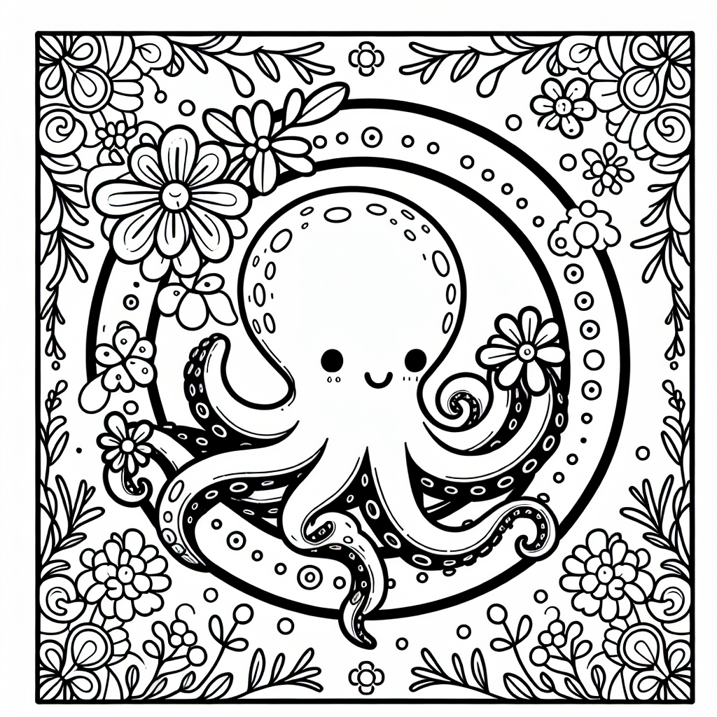 Taucht ein in die farbenfrohe Unterwasserwelt mit unserem liebenswerten, schlauen Oktopus! Dieser fröhliche Meeresbewohner hält stolz eine Blume in einem seiner langen Tentakel und scheint bereit für ein Abenteuer. Um ihn herum warten viele weitere Blumen darauf, von euch in den schönsten Farben erstrahlt zu werden. Die klaren schwarzen Linien machen es kleinen Künstlern ganz leicht, ihre Kreativität freien Lauf zu lassen.
Beim Ausmalen könnt ihr euch überlegen, welche Farben der Oktopus wohl am besten finden würde. Vielleicht mag er bunte Tentakel oder eine besonders farbenfrohe Blume! Und denkt daran, dass Oktopusse mit ihren acht Armen nicht nur exzellent im Versteck-Spielen sind, sondern auch mal einen Klecks Tinte versprühen. Malt den Meeresgrund in eurem Lieblingsblau oder Grün und lasst eure Fantasie sprudeln wie Wellen am Strand!
Nehmt euch eure Lieblingsstifte und zaubert einen Oktopus, der mit seiner Blume die Herzen aller Betrachter erobert. Wer weiß, vielleicht erzählt er euch eine Geschichte von seinen Abenteuern unter dem Meer!