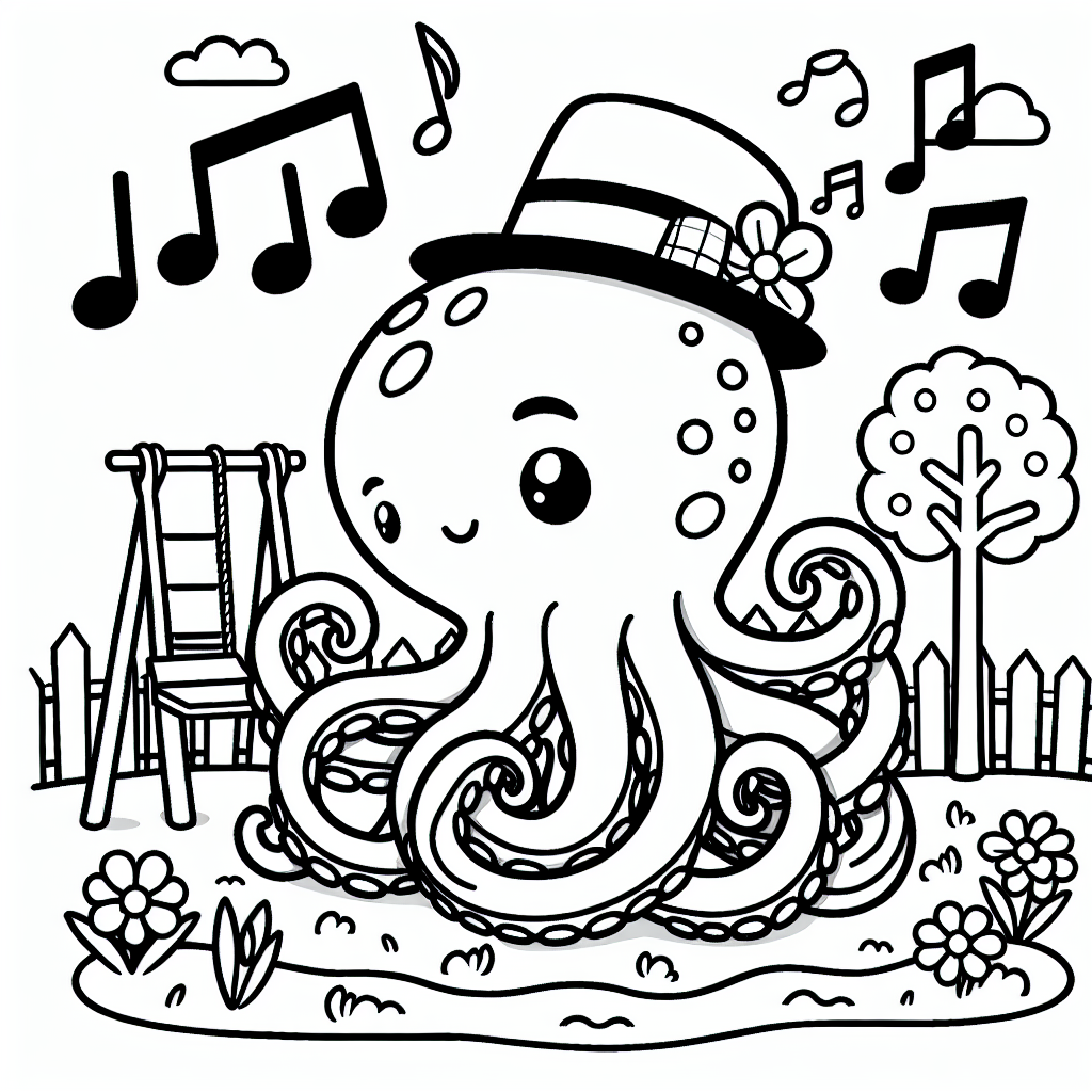 Tanzender Oktopus - Frühling, Abenteuerlustig mit Hut, Tiergeschichten für Kinder
