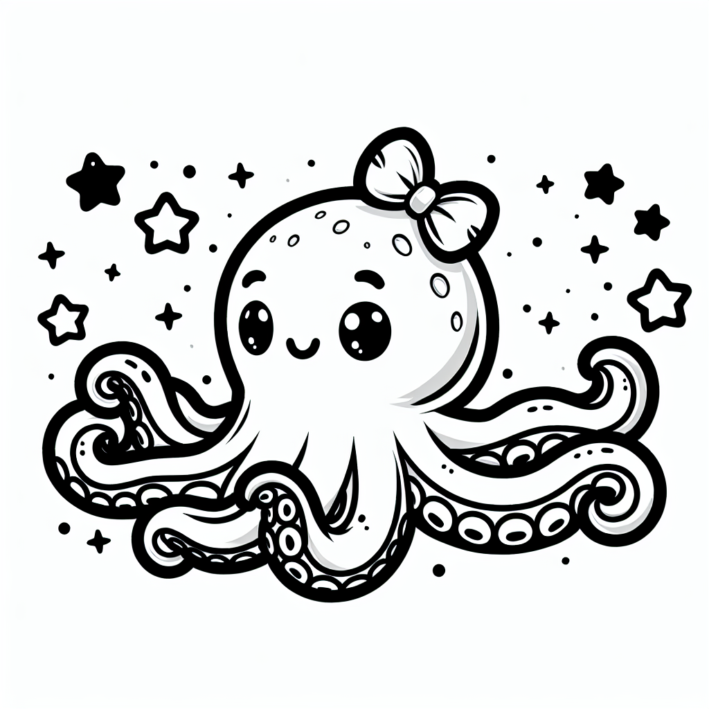 Willkommen in der fantastischen Welt des verspielten Oktopus, der mit seiner schicken Fliege die Tiefen des Ozeans zum Strahlen bringt! Dieser charmante Meeresbewohner liebt es, mit seinem witzigen Lächeln und seinen acht geschickten Tentakeln die Aufmerksamkeit auf sich zu ziehen. Um ihn herum funkeln kleine Sterne, die ihm den Weg durch die geheimnisvollen Wasserwelten leuchten.
Beim Ausmalen kannst du deiner Fantasie freien Lauf lassen! Welche Farbe soll die Fliege haben? Vielleicht ein feuriges Rot oder ein strahlendes Blau? Und die Tentakel? Sie könnten in allen Regenbogenfarben erstrahlen! Achte darauf, die Tinte des Oktopus nicht zu vergessen - vielleicht ein tiefes Schwarz oder ein geheimnisvolles Dunkelblau? Der schlaue Oktopus liebt es, sich am Meeresgrund zu verstecken, also male den Hintergrund am besten weiß, damit er richtig hervorsticht!
Vergiss nicht, dass der Oktopus nicht nur ein Meister der Tarnung ist, sondern auch ein kluger Kopf. Viel Spaß beim Ausmalen und entdecke, wie bunt und vielfältig die Welt unter dem Meer sein kann!