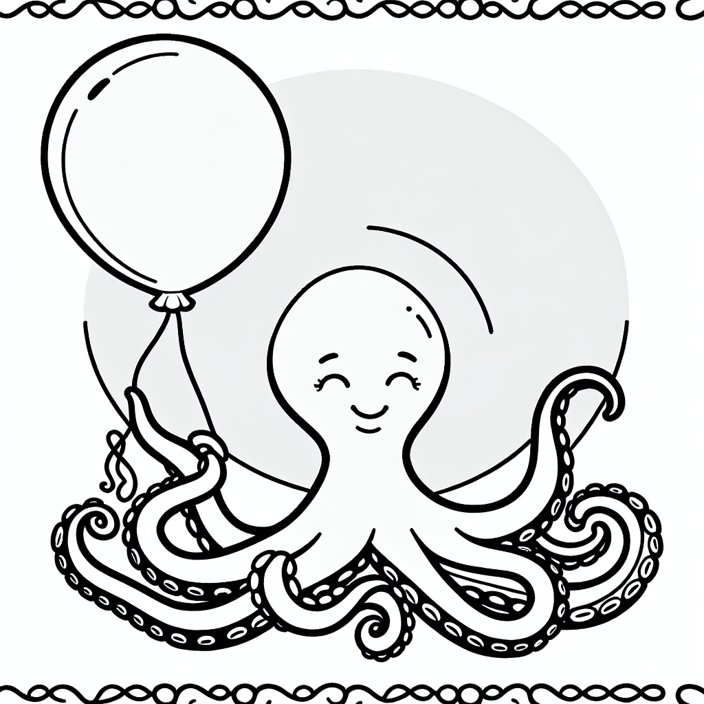 Auf diesem niedlichen Ausmalbild wartet ein schlauer kleiner Oktopus darauf, von dir mit strahlenden Farben zum Leben erweckt zu werden! Mit seinen acht tentakelartigen Armen hält er einen bunten Luftballon fest und schaut dich neugierig an. Wusstest du, dass Oktopusse in der Natur Tinte versprühen können, um sich vor Feinden zu verstecken? Doch keine Sorge, unser Oktopus auf dem Bild ist ganz friedlich und bereit, deinen Lieblingsfarben entgegenzusehen.
Stell dir vor, er lebt tief unten am Meeresgrund, wo er inmitten von bunten Korallen und Muscheln sein Zuhause hat. Mit jeder Farbe, die du auswählst, kannst du seine Welt noch lebendiger gestalten. Vielleicht möchtest du seinen Körper in einem satten Blau oder fröhlichen Orange ausmalen? Die Tentakel könnten in verschiedenen Farben leuchten, um ihm einen besonders magischen Look zu geben.
Wenn du ganz leise bist, kannst du fast hören, wie die Meereswellen sanft über den Sand rollen. Lass deiner Fantasie freien Lauf und zeige, wie bunt der Oktopus durch deine Kreativität strahlen kann. Und hier ist das Geheimnis: In der Nähe seines Verstecks gibt es eine Schatztruhe voller Farben - finde sie mit deinem Stift!