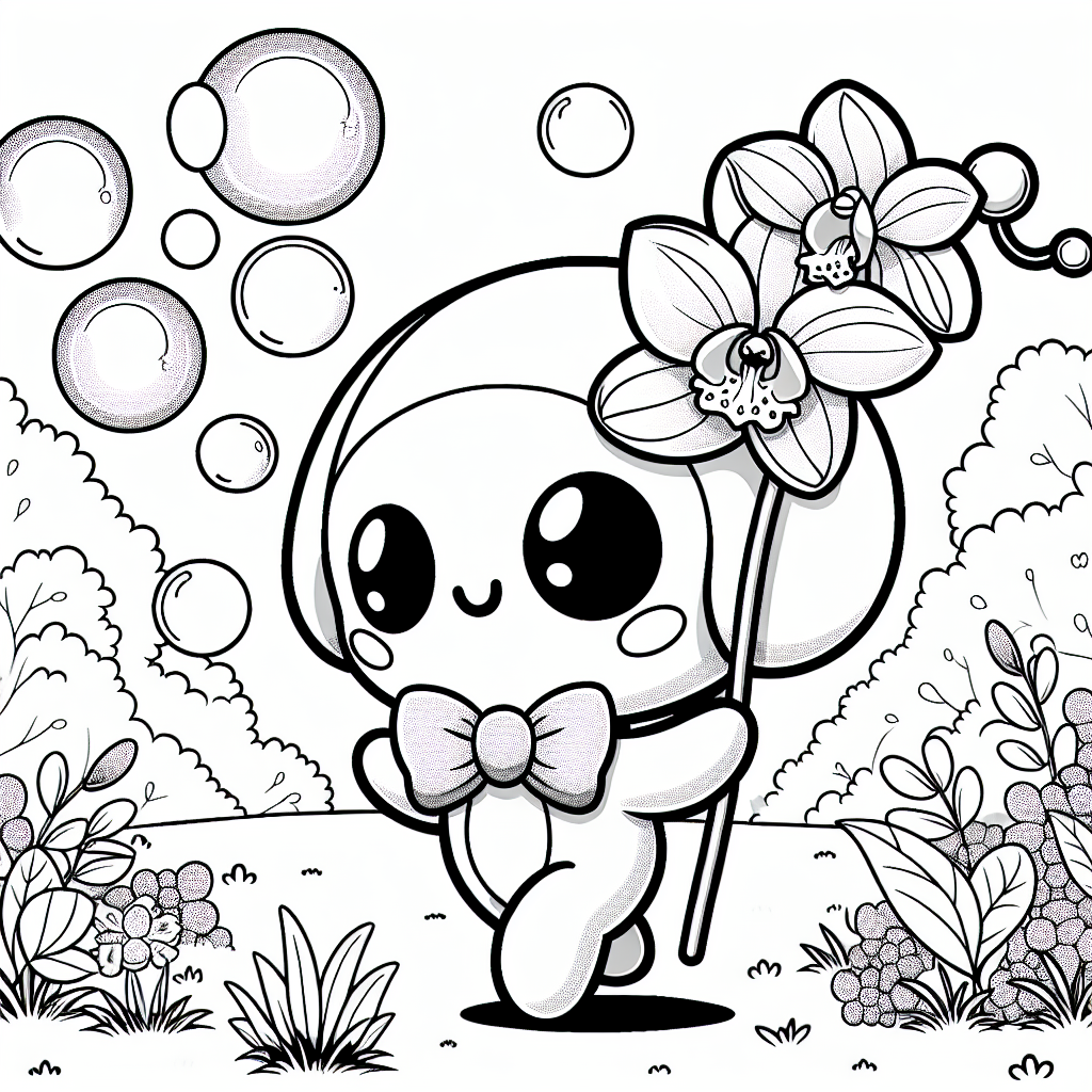 Orchideenwunder - Herbstmorgen, Ausmalspaß, bunte Blüten, kreative Kinder, fantasievoll