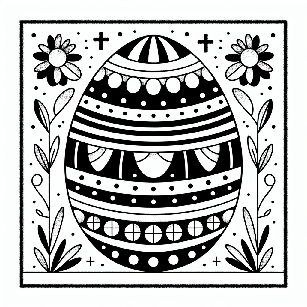 Ostern mit Blumen - #Ostern #Ausmalbild #KreativitätFördern #WinterFrühling