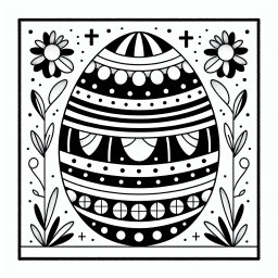 Ostern mit Blumen - #Ostern #Ausmalbild #KreativitätFördern #WinterFrühling