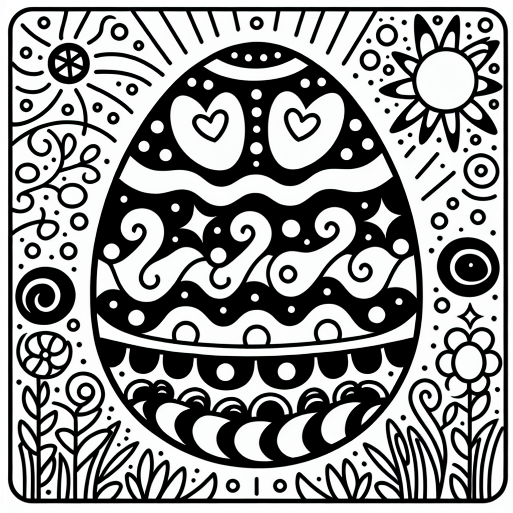 Farbenfrohes Ostern - Ostern malen, Frühling kreativ, Ausmalspaß Kinder