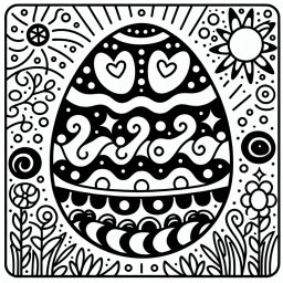 Farbenfrohes Ostern - Ostern malen, Frühling kreativ, Ausmalspaß Kinder