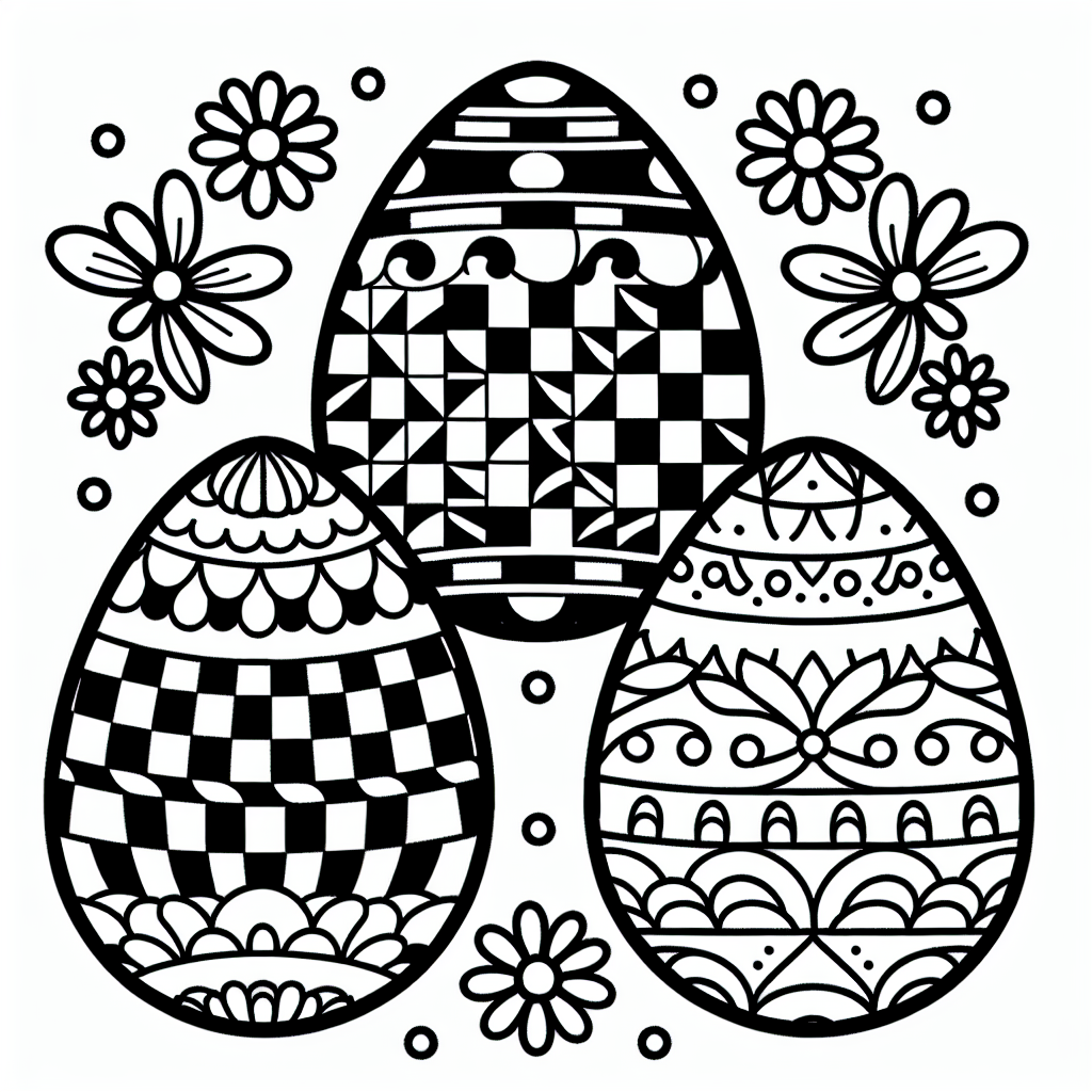 Ostern voller Muster - #Ostern #KreativitätFördern #Ausmalbild #Frühlingsträume
