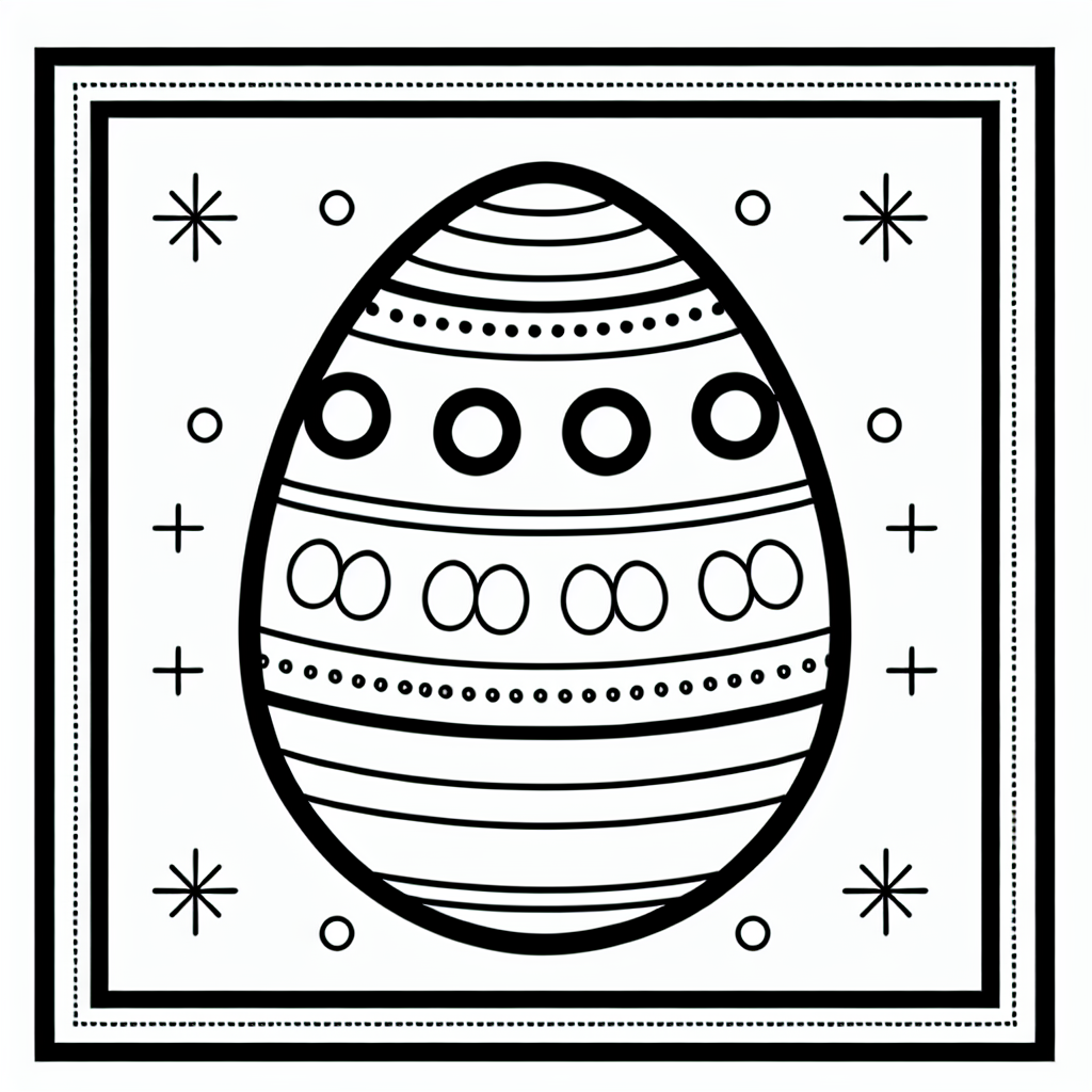 Bunte Freude: Ostern entdecken - Osterei, Ostern, Ausmalbild, Muster, Sterne