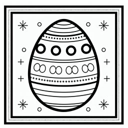 Bunte Freude: Ostern entdecken - Osterei, Ostern, Ausmalbild, Muster, Sterne, Frühling