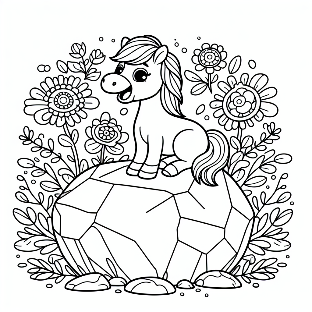 Willkommen in der wunderbaren Welt der Kreativität! Heute haben wir ein ganz besonderes Ausmalbild für dich: Ein aufgeregtes Pferd, das auf einem großen Felsen sitzt und von schönen Blumen umgeben ist. Dieses fröhliche Pferd ist bereit, mit deinen Lieblingsfarben zum Leben erweckt zu werden! Schau dir seine glänzende Mähne an und die kraftvollen Hufe, die es bereit machen, direkt in dein Bild zu galoppieren.
Vielleicht magst du dir vorstellen, wie dieses Pferd auf der Weide herumtollt oder was es wohl denkt, während es hier sitzt. Vielleicht plant es ein aufregendes Abenteuer oder träumt von einem gemütlichen Nachmittag im Stall nach einem langen Ritt. Mit den mutigen schwarzen Linien und einfachen Formen ist es ganz einfach, deinem Bild Farbe zu verleihen und deine Fantasie zu entfalten.
**Mini-Quiz:**
1. Auf welchem Untergrund sitzt das Pferd im Bild?
- a) Ein Stall
- b) Ein Felsen
- c) Eine Weide
2. Welche Details kannst du im Bild um das Pferd sehen?
- a) Wolken
- b) Blumen
- c) Fische
3. Wie kannst du die Mähne des Pferdes gestalten?
- a) Mit Streifen
- b) Mit Punkten
- c) Mit Zickzack-Linien