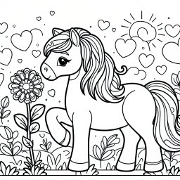 Liebens-Pferd – #Pferde #Ausmalbild #Mähne #Reiten #Blume