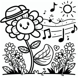 Fröhliche Pflanze im Park - fröhlich, Frühling, Parknachmittag, Malspaß, Pflanzenfreunde