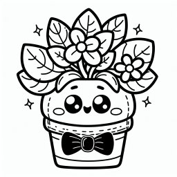 Verschmitzte Fangpflanze – Tags: Pflanzen, Natur, Ausmalbild, Blumen, Kreativität