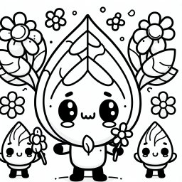 Freudige Blumenzeige - #Blumenzauber #Naturträume #Bienenfreundlich #FarbenfroheWiese #Ausmalspaß