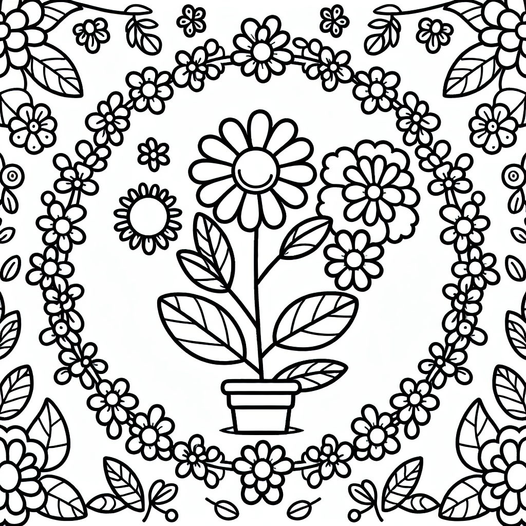 Willkommen in der blühenden Welt der Farben! Unser freches kleines Blümchen strahlt voller Freude, denn es hält eine wunderschöne Blume in der Hand, umgeben von einem bunten Blumenmeer. Tauche ein in diese fröhliche Szenerie und lass deiner Kreativität freien Lauf! 🌼✨
Stell dir vor, du bist auf einer duftenden Wiese voller Blüten, wo die Bienen lustig summen und die Sonne golden scheint. Vielleicht möchtest du die Blütenblätter in leuchtenden Farben wie Rot, Pink oder Violett ausmalen, während das Gras in sattem Grün erstrahlt. Die klaren Umrisse machen es kinderleicht, die Farben perfekt zu platzieren - hier gibt es keine Schatten oder komplizierten Muster, nur Spaß beim Ausmalen!
Ein Tipp: Verwende Gelb für die Mitte der Blumen, um sie noch sonniger aussehen zu lassen! Und vielleicht ein paar kleine blaue Punkte für den Himmel, um das Bild zum Leben zu erwecken. Die Natur hält so viele Farbnuancen bereit - experimentiere und finde deine Lieblingskombination!