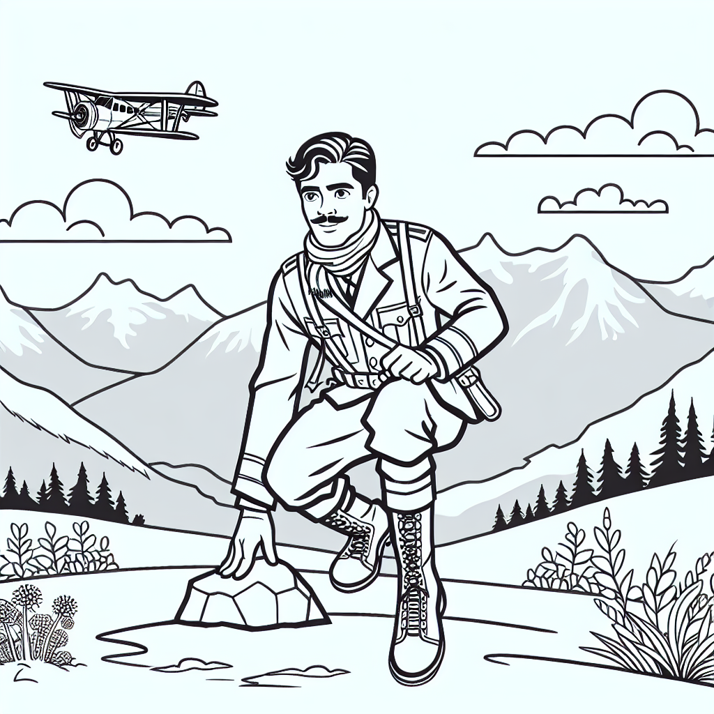 Pilot auf Abenteuerreise - Pilot, Flugzeug, Berge, Wintermorgen, Abenteuer