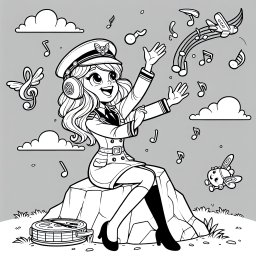 Musikalisch-Pilot - Tags: Cartoon, Musik, Abenteuer, Pilot, Farbenfroh