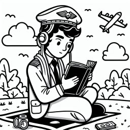 Mutiger Pilot - Mutiger Pilot im Park, Lesen im Sommer