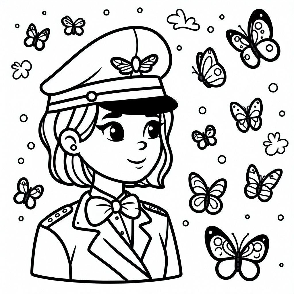 Bereit für ein spannendes Abenteuer in luftigen Höhen? Entdecke unsere fröhliche Illustration eines ruhigen Piloten, der in seinem schicken Flieger-Outfit einfach großartig aussieht! Umgeben von bunten Schmetterlingen, die um ihn herum flattern, wartet er am Anfang der Startbahn. Der Kapitän bereitet sich darauf vor, sein Flugzeug in den weiten Himmel zu steuern. Seine Kopfhörer sitzen fest auf den Ohren, bereit, die Signale zum Abheben zu empfangen!
Aber dieser Pilot hat einen kleinen geheimen Begleiter - kannst du erraten, was es ist? Hier ist ein Tipp: Es ist klein, bunt und liebt es, in der Nähe von Blumen zu fliegen. Ja, du hast es erraten: ein Schmetterling! Während du die Illustration ausmalst, kannst du dir vorstellen, wie der Pilot seinem schillernden Freund von oben den Himmel zeigt.
Die kräftigen schwarzen Linien dieser Ausmalvorlage bilden klare Formen ohne Schattierungen oder Texturen, damit kleine Künstler ihrer Fantasie freien Lauf lassen können. Egal ob der Anzug des Piloten leuchtend rot oder die Schmetterlinge in allen Farben des Regenbogens erstrahlen sollen - der einfache Cartoon-Stil macht das Ausmalen zum echten Spaß!