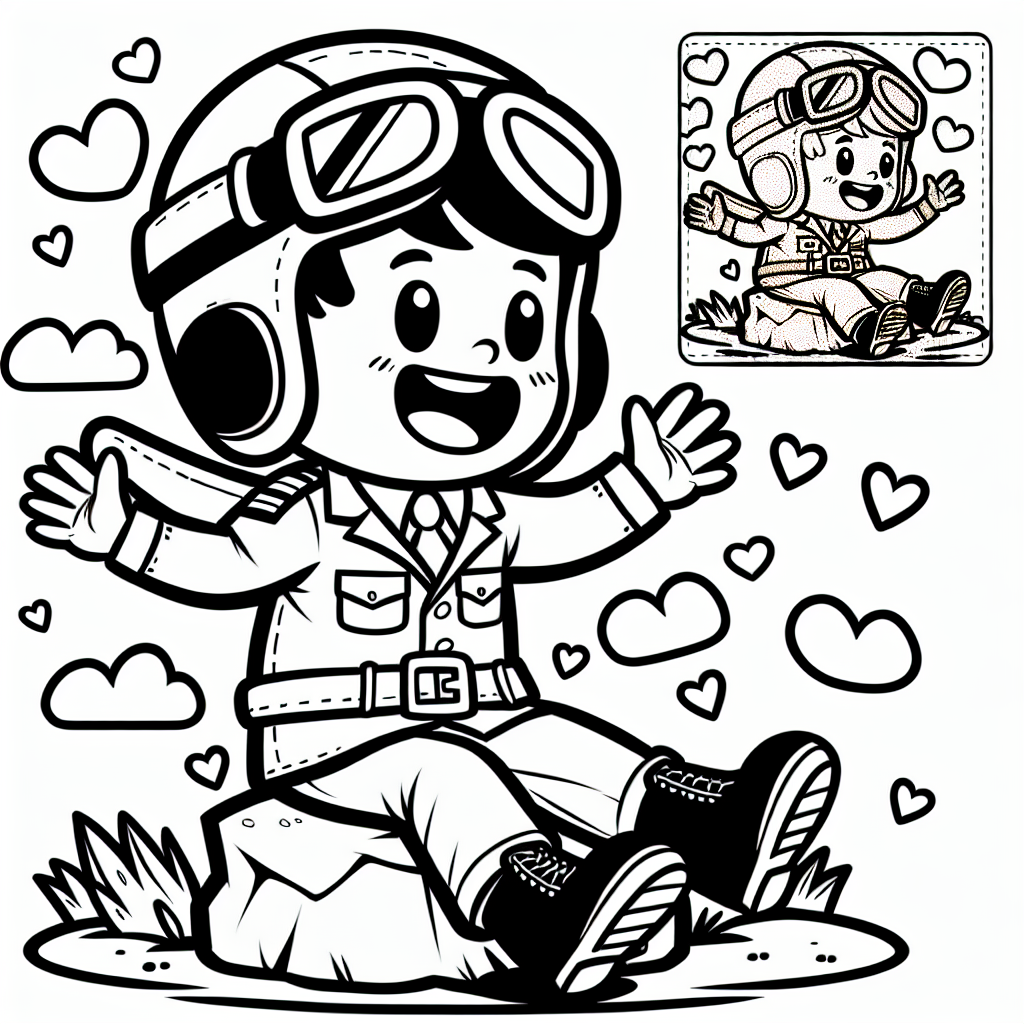 Tauche ein in eine zauberhafte Welt der Fantasie mit diesem bezaubernden Ausmalbild! Vor dir sitzt ein aufgeregter Pilot, der in seinem schicken Kapitänsoutfit auf einem Felsen thront. Um ihn herum schweben Herzen, die seine Liebe zur Fliegerei symbolisieren. Mit seinem breiten Lächeln und den großen Kopfhörern auf den Ohren lauscht er den faszinierenden Geschichten des Himmels.
In seinen Gedanken breitet sich die endlose Weite der Lüfte aus, wo majestätische Flugzeuge durch die Wolken gleiten und der Horizont nie endet. Er träumt von aufregenden Abenteuern und fernen Ländern, die nur darauf warten, erkundet zu werden. Die Startbahn ist nur der Anfang seiner Reise, ein Sprungbrett in die Wunder des Himmelsreichs.
Während du dieses Bild mit Farbe erfüllst, lass deiner Fantasie freien Lauf. Stelle dir vor, welches Flugzeug unser fröhlicher Pilot als Nächstes steuern wird und welche faszinierenden Orte er bereisen könnte. Mit jedem Strich kannst du die Welt ein bisschen bunter machen und Teil seiner fantastischen Reise werden.
Vergiss nicht, deine Lieblingsfarben zu nutzen und die Herzen in deinen schönsten Tönen leuchten zu lassen!