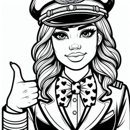 Ruhige Herzenfliegerin - Pilotin, Fliegen, Ausmalen, Abenteuer, Farbenfroh