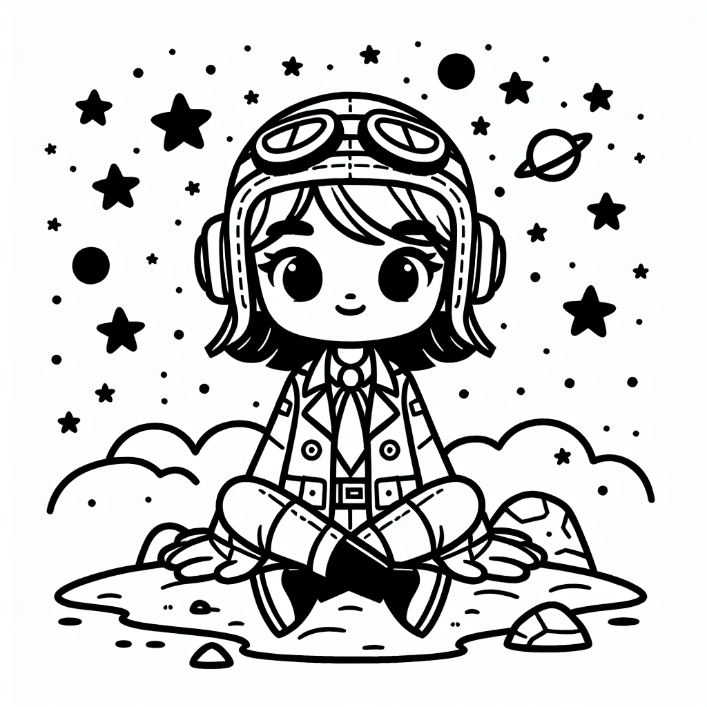 Mach dich bereit für einen himmlischen Ausflug voller Kreativität und Abenteuer! Unser neuestes Ausmalbild zeigt eine mutige Pilotin, die auf einem Felsen sitzt und von funkelnden Sternen umgeben ist. Ihre Abenteuerlust kennt keine Grenzen! Mit ihren Fliegerbrillen auf der Nase und einem breiten Grinsen im Gesicht ist sie bereit, mit dir in die Farbenwelt abzuheben.
Die klaren schwarzen Linien dieses Bildes lassen viel Raum für deine kreative Entfaltung. Wie wäre es, wenn du den Himmel in ein strahlendes Mitternachtsblau tauchst und die Sterne in leuchtenden Gelbtönen erstrahlen lässt? Die Pilotin selbst kann mit einer coolen Fliegerjacke in Braun oder einem schicken Overall in deiner Lieblingsfarbe ausgestattet werden.
Der Hintergrund ist eine leere Leinwand, die nur darauf wartet, von dir mit Farben gefüllt zu werden! Vielleicht malst du ein paar fliegende Wolken oder sogar ein fantasievolles Flugzeug, das über den Horizont segelt.
Schnapp dir deine Buntstifte oder Filzstifte und erwecke diese mutige Pilotin zum Leben. Viel Spaß beim Ausmalen und fliegende Grüße aus der farbenfrohen Welt der Pilotinnen!