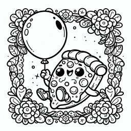 Verspielte Pizzawelt – #PizzaMagie, #BunteAbenteuer, #KreativeFarben, #FröhlichePizza, #GeheimnisvolleZeichnung