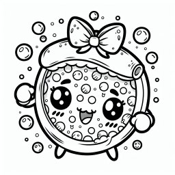 verträumte Pizzablase - #PizzaMagie #FantasieAusmalen #BunteBlasen #LustigePizza #KreativesAusmalen