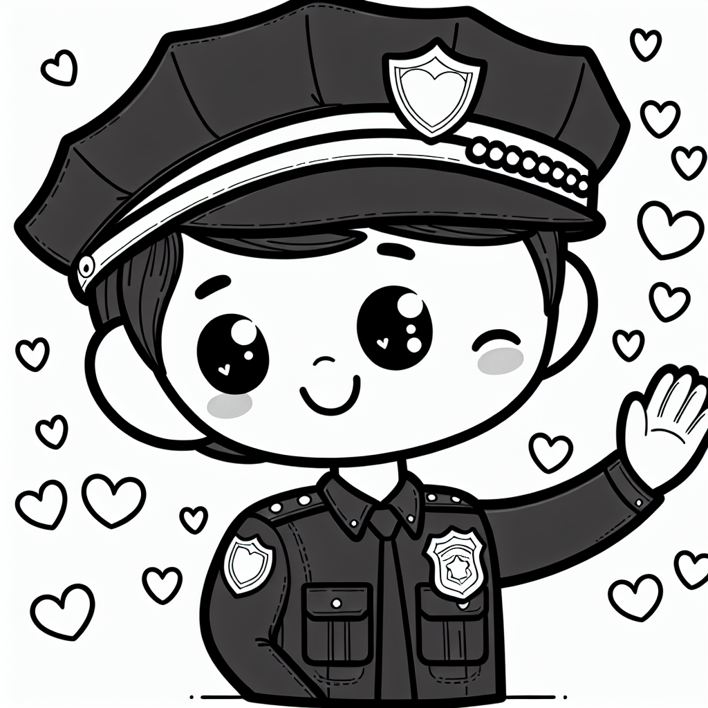 Hey Kinder! Hier ist ein lustiges Ausmalbild, das euch sicherlich begeistern wird! Es zeigt einen fröhlichen Polizisten, der einen besonderen Hut in Herzform trägt. Seine Uniform ist voller Details, die ihr nach euren Wünschen ausmalen könnt. Vielleicht entscheidet ihr euch für eine klassische blaue Uniform, oder lasst eurer Fantasie freien Lauf und verleiht ihm kunterbunte Farben!
Der Polizist ist bereit für seinen Einsatz und hat auch seine Handschellen dabei. Im Hintergrund könnt ihr euch einen Streifenwagen vorstellen, vielleicht mit einer blinkenden Sirene oben drauf. Welche Farbe hat wohl die Sirene in eurem Bild? Rot? Blau? Oder vielleicht etwas ganz anderes?
Während ihr malt, könnt ihr euch vorstellen, wie der Polizist den Verkehr regelt oder Menschen in Not hilft. Es gibt so viele Möglichkeiten, wie ihr eure Kreativität einbringen könnt!
Mini-Quiz:
1. Welche besondere Form hat der Hut des Polizisten?
2. Was trägt der Polizist an seiner Uniform, um Verdächtige festzuhalten?
3. Welche faszinierende Geräuschquelle könnte auf dem Streifenwagen sein?
Viel Spaß beim Ausmalen, Kinder!