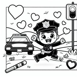 Polizist Ausmalbilder