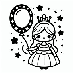 Neugierballonzauber – #Prinzessin #Magie #Träume #Ausmalspaß #Märchenabenteuer
