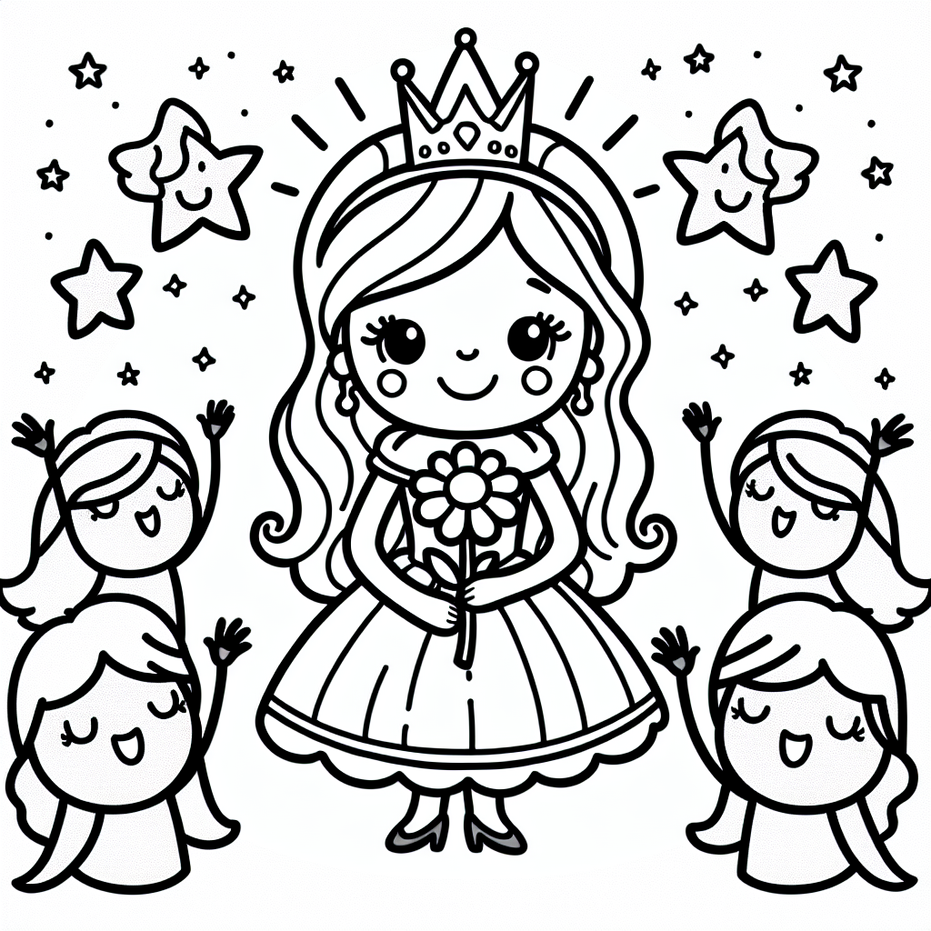 Fröhchensternglanz - Tags: #Prinzessin #Fantasiewelt #Kreativität #Ausmalen #Kinderfreundlich
