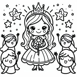 Fröhchensternglanz - Tags: #Prinzessin #Fantasiewelt #Kreativität #Ausmalen #Kinderfreundlich