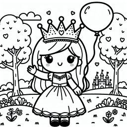 Freches Diadem - Prinzessin, Herbstmorgen, Parkszene