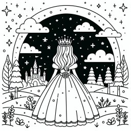 Zauberhaftes Diadem - Diadem, Winterhügel, Prinzessin, Ausmalspaß, Kreativität