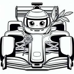 Ruhiger Blumenflitz – Tags: #Rennauto #Kreativität #Ausmalbild #Formel1 #Kinderspaß